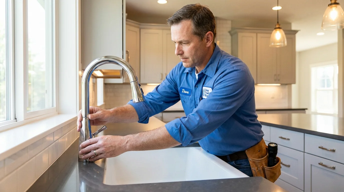 Kitchen faucet installation by Johns Plumbing LLC in Olton